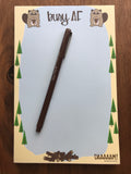Funny Handlettered Beavers Busy AF Adulting Desk Notepad | 50 Sheets | kiss and punch - Kiss and Punch