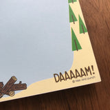 Funny Handlettered Beavers Busy AF Adulting Desk Notepad | 50 Sheets | kiss and punch - Kiss and Punch