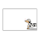 Mini Notecard Set of 60 - Wiener Dog Spotted Dachshund Flat Cards - Lunch Notes - Mini Cards - Enclosure cards