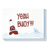 Funny Congratulations Graduation Promotion | Yeah Buoy | Pun Letterpress Card | kiss and punch - Kiss and Punch